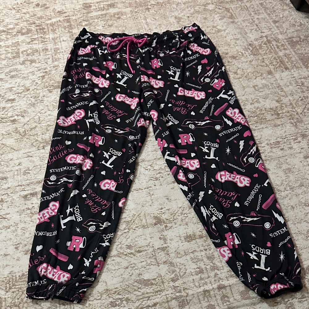 Grease Themed Black and Pink Pajama Pants